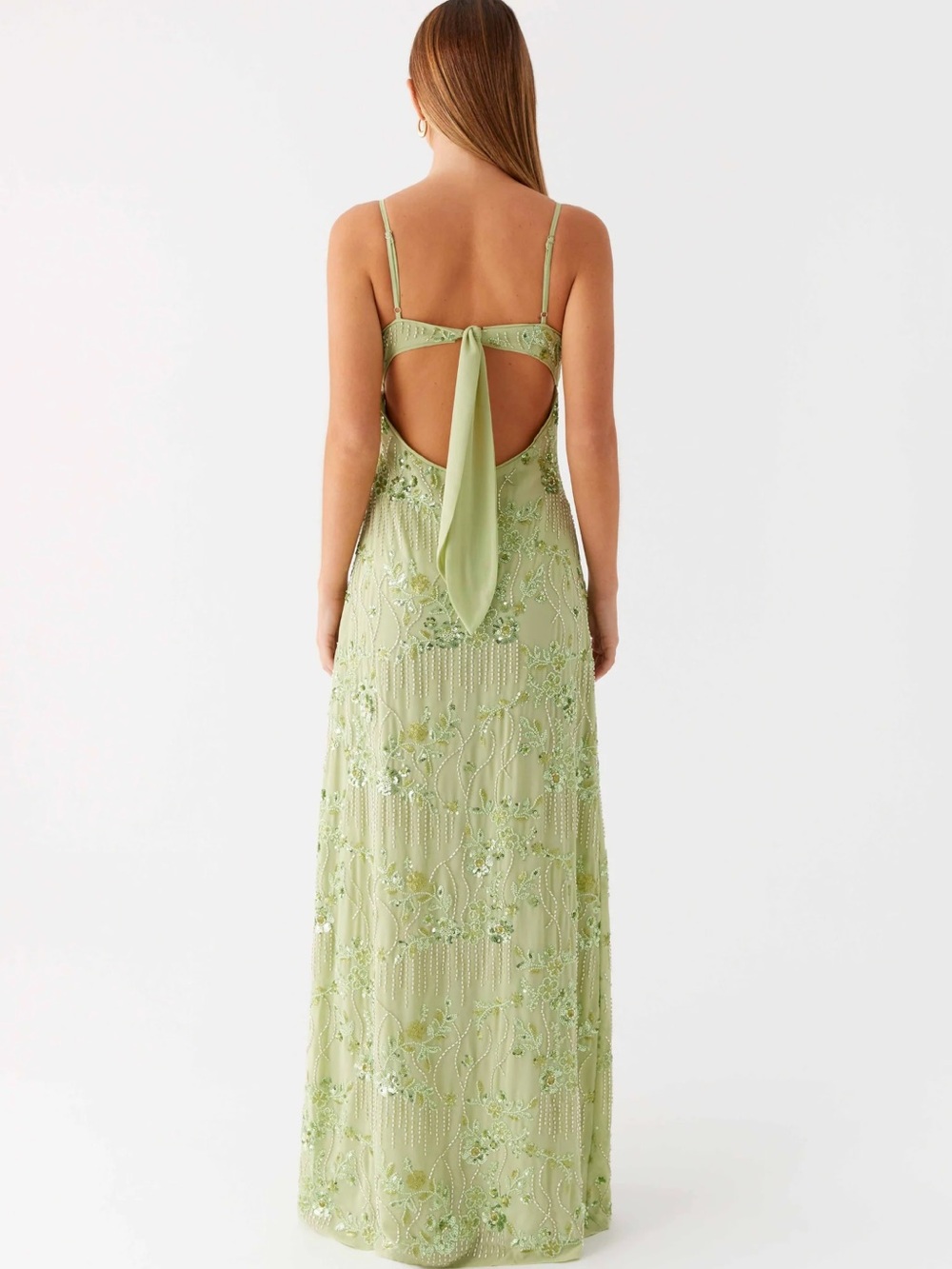 Peppermayo Celandine Beaded Maxi Dress - Lime - Picture 3 of 7